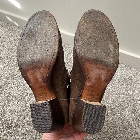 rag and bone | Brown Mercer Suede Slouch Ankle Boots - Size EU 37.5 - Picture 9 of 16